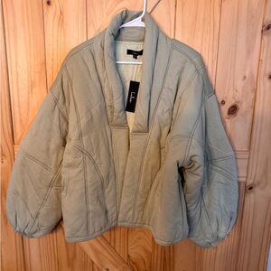 Lulu's Light Olive Puffer Jacket